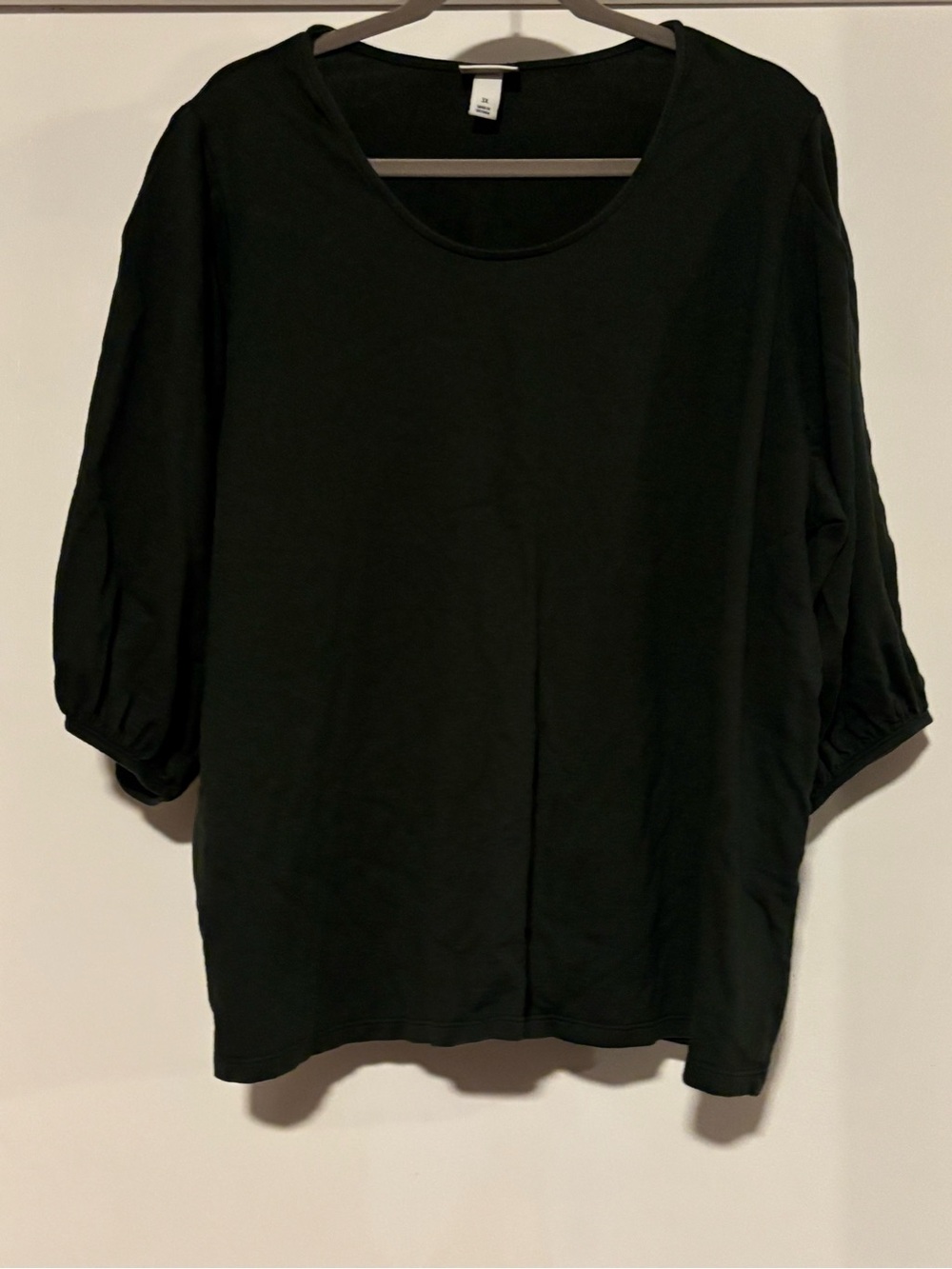 ⭐️Ava & Viv Black Scoop Neck Long Sleeve Top